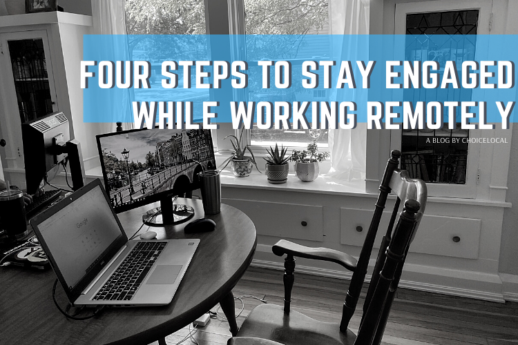 black and white picture of work from home setup in a dining room