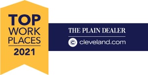 Top Work Places 2021 Award from the Plain Dealer